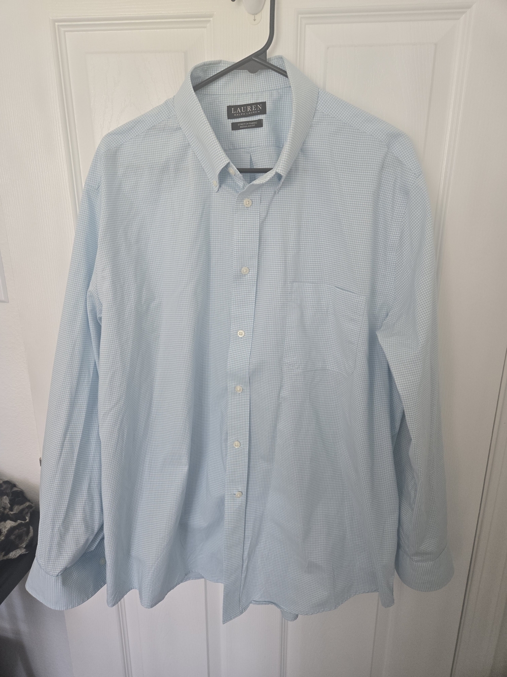 Lauren Ralph Lauren Light Blue Men's Button-Down Shirt Size Xl